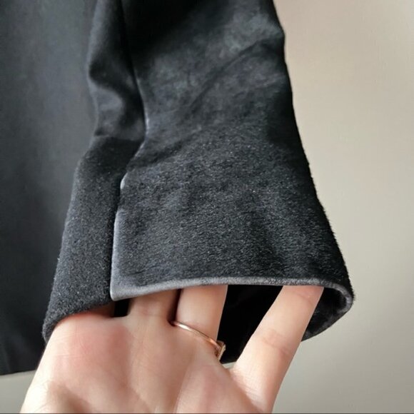 JUDITH & Charles | Manille Calf Hair Wool Coat Size 2 Black - Picture 10 of 13